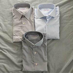 Lot of three men’s new custom tailored  dress shirts